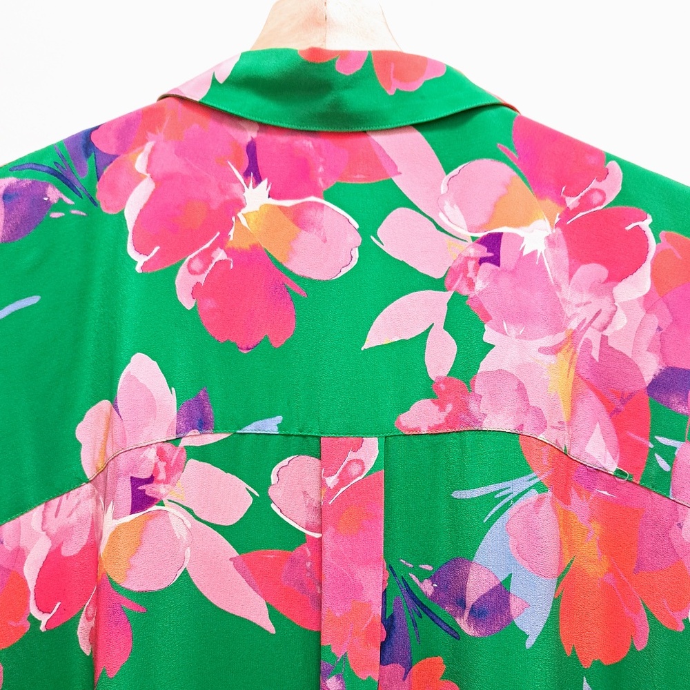 Johnny Was Nadine Silk Shirt Size Large - Picture 7 of 9